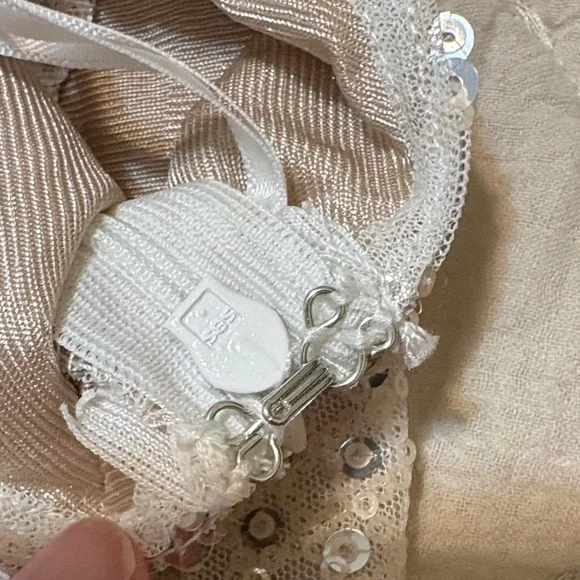 NWT Unique Vintage Beige Sequin Dress with Fringe Size XL - Picture 9 of 14